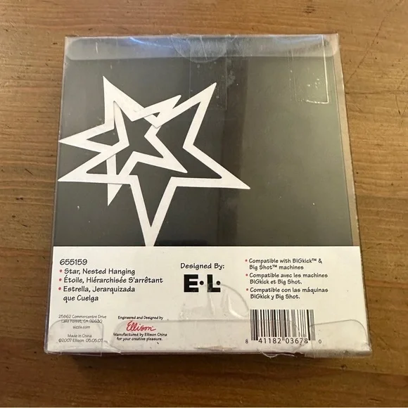 Ellison Sizzix Bigz BIGkick/Big Shot Die-Star, Nested Hanging Ornament 655159 - Picture 3 of 15